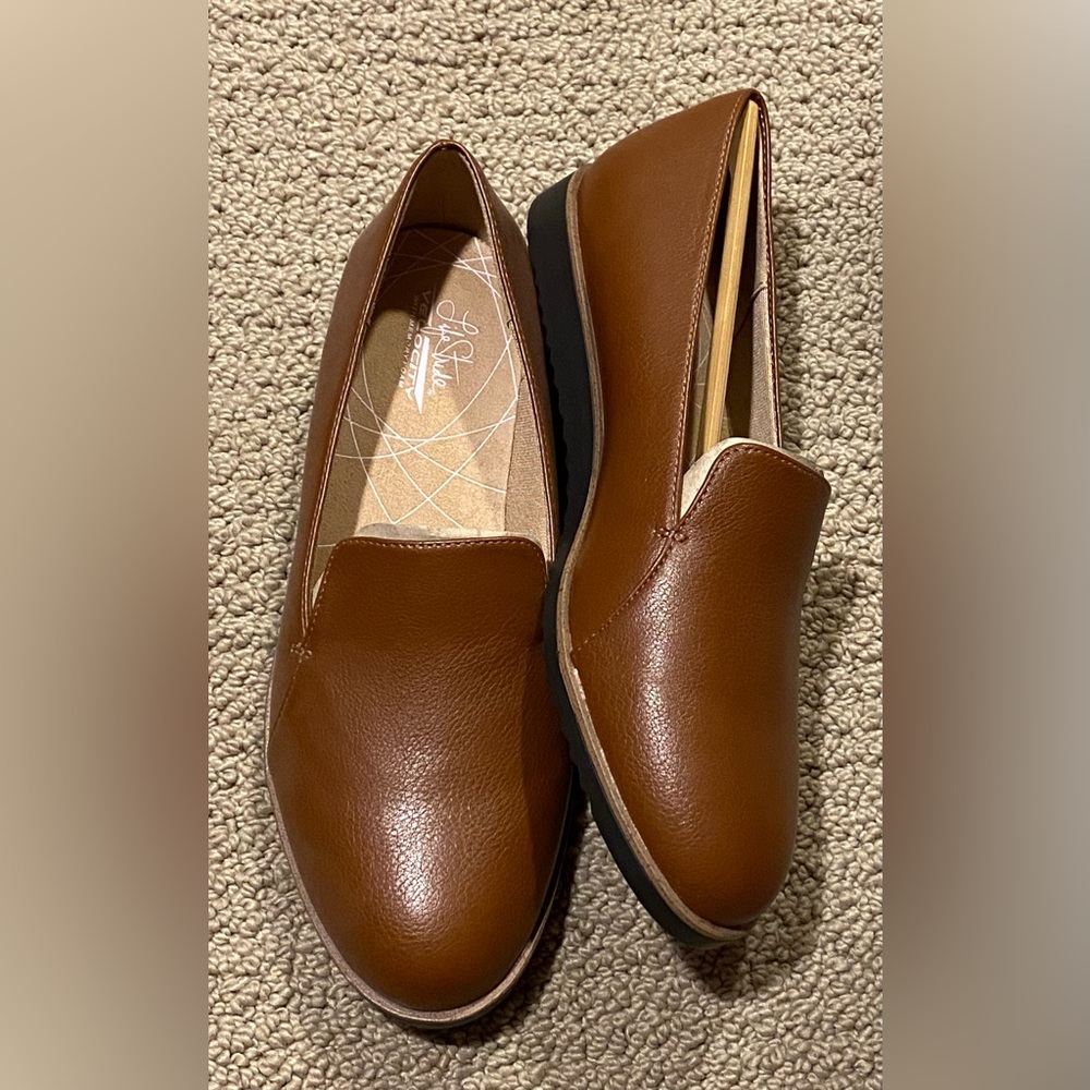 Brown loafers